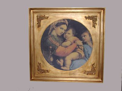 Cornice con pas. tondo con fregi su misura