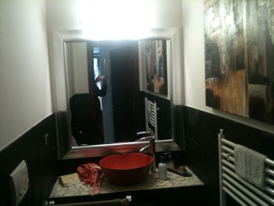 Cornice per bagno foglia argento