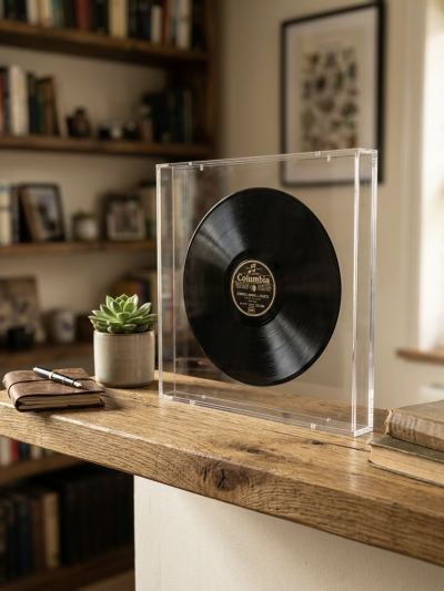 teca in plexiglass per vinile